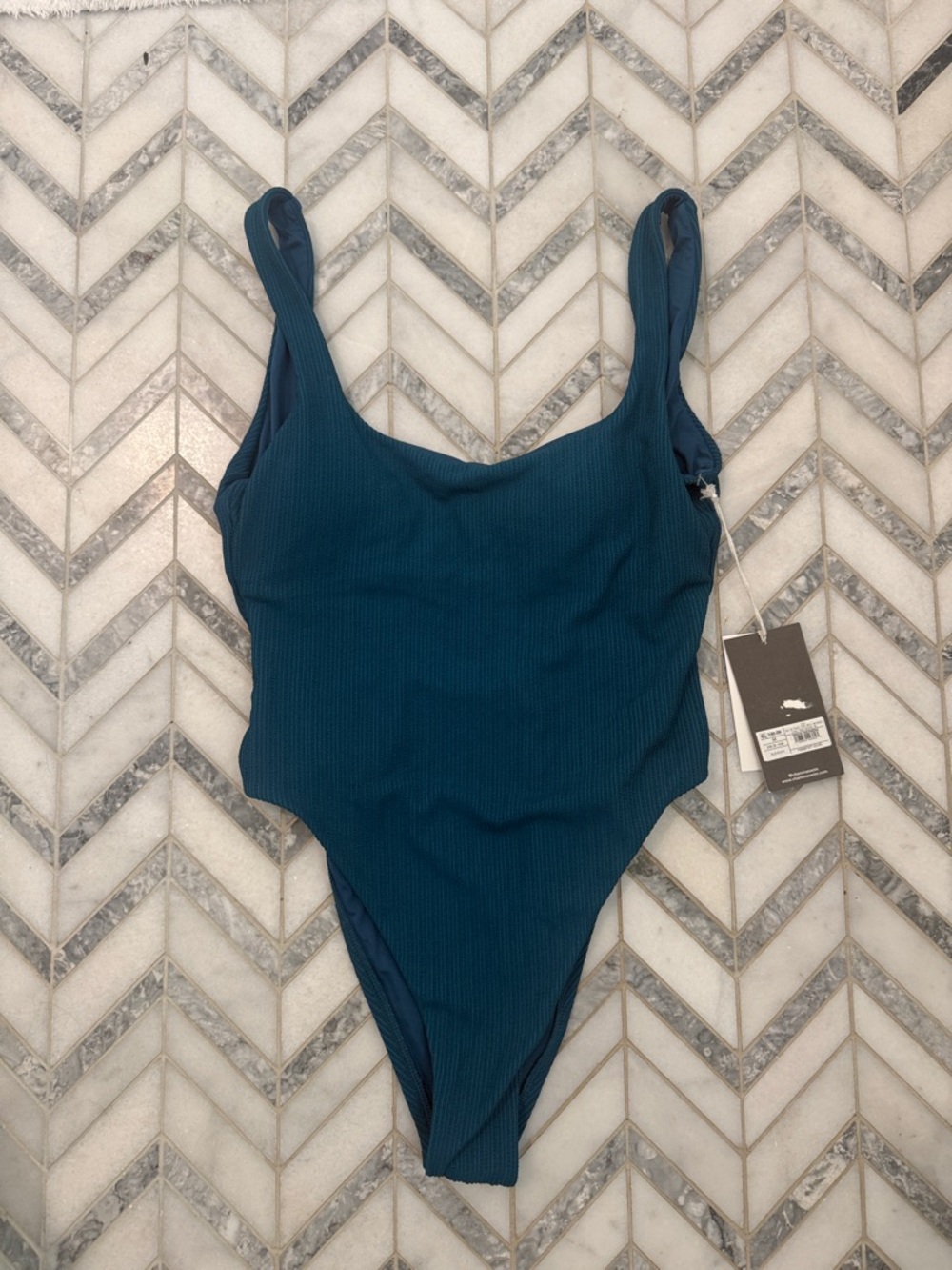Vitamin A x Target Blue Scoop Back One Piece - NWT Medium